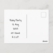 Carte Postale Pickleball thème pour fête d'anniversaire (Dos)