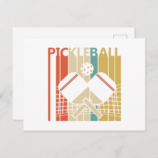 Carte Postale Pickleball vintage (Devant / Derrière)