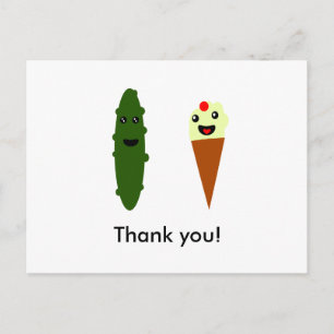 Carte Postale Pickles and Ice Cream : Merci !