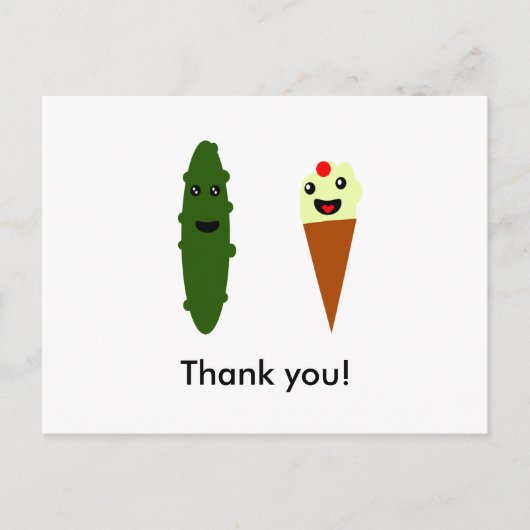 Carte Postale Pickles and Ice Cream : Merci ! (Devant)