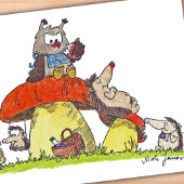 Carte postale PICNIC de Nicole Janes