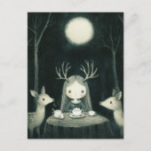 Carte Postale Picnic With Deer (Devant)