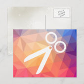 Carte Postale Pictogramme de coiffure coupée (Devant / Derrière)