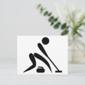Carte Postale Pictogramme de curling (Debout devant)