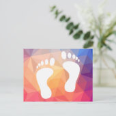 Carte Postale Pictogramme des empreintes sombres (Debout devant)