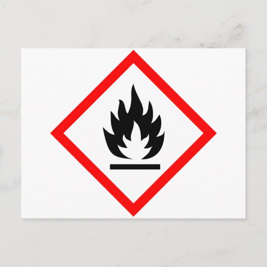 Carte Postale Pictogramme [inflammable] (Devant)