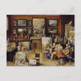 Carte Postale Pictura, Poésie et Musica dans un Pronkkamer