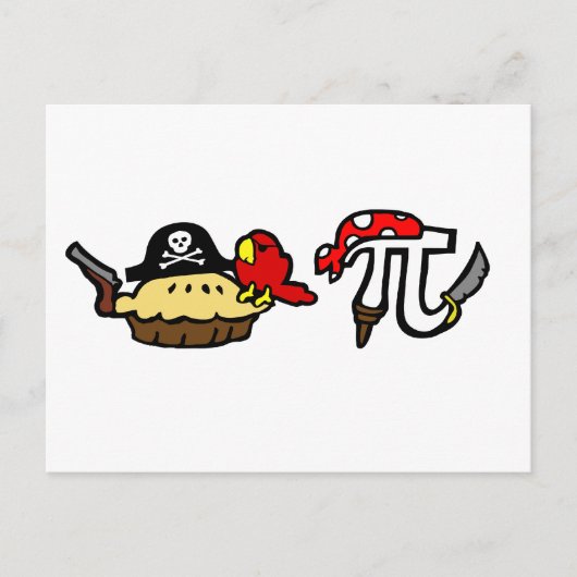Carte Postale Pie & Pi Pirates (Devant)