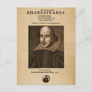 Carte Postale Pièce avant du premier feuillage de Shakespeare