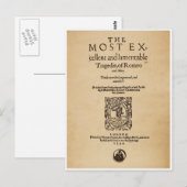 Carte Postale Pièce avant du Quarto Roméo et Juliette (1599) (Devant / Derrière)