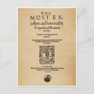 Carte Postale Pièce avant du Quarto Roméo et Juliette (1599)
