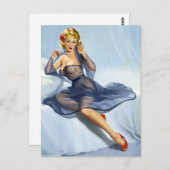 Carte Postale Pièce bleue vers le haut (Devant / Derrière)