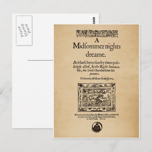 Carte Postale Pièce de devant du quartier des rêves des nuits d' (Devant / Derrière)