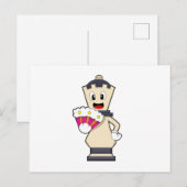 Carte Postale Pièce de jeu d'échecs Reine à Chess.PNG (Devant / Derrière)