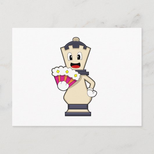 Carte Postale Pièce de jeu d'échecs Reine aux échecs.PNG (Devant)