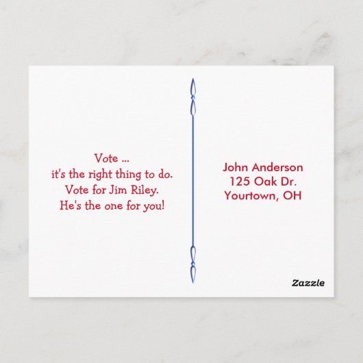 Carte Postale Pièce de vote (Dos)