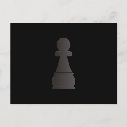 Carte Postale Pièce d'échecs Black Paz (Devant)