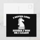 Carte Postale Pièce d'échecs drôle cadeau de jeu d'échecs (Devant / Derrière)