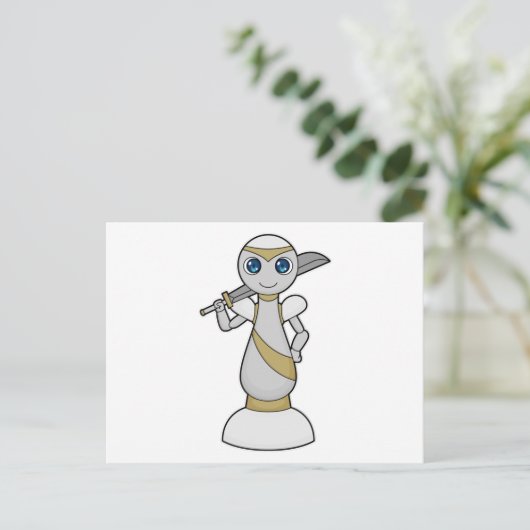 Carte Postale Pièce d'échecs Épée de Paon Échecs (Debout devant)