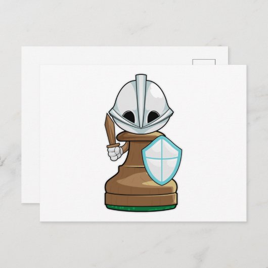 Carte Postale Pièce d'échecs Pion Échecs (Devant / Derrière)