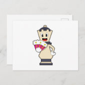 Carte Postale Pièce d'échecs Reine aux échecs.PNG (Devant / Derrière)