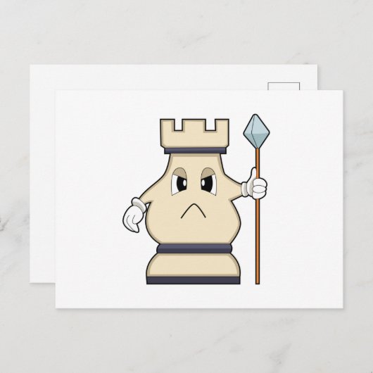 Carte Postale Pièce d'échecs Tour aux échecs.PNG (Devant / Derrière)