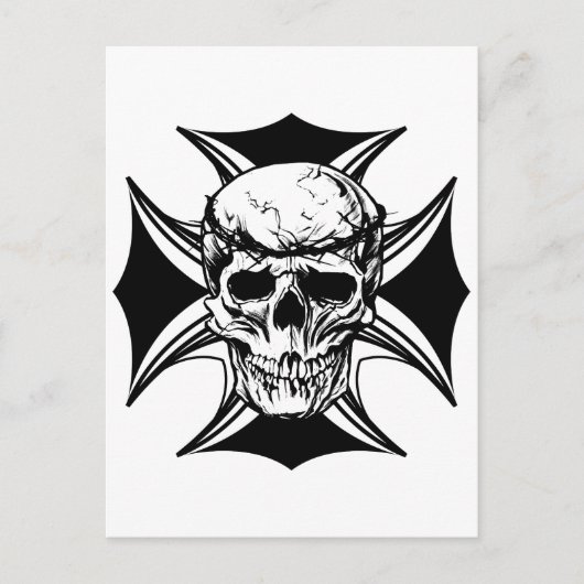 Carte Postale Pièce d'illustration de croix de couronne d'épine  (Devant)