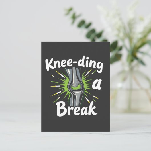 Carte Postale Pièce du genou Une rupture drôle de remplacement d (Debout devant)