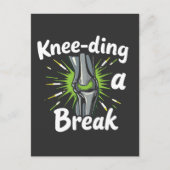 Carte Postale Pièce du genou Une rupture drôle de remplacement d (Devant)