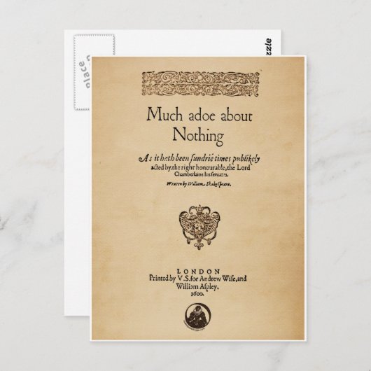 Carte Postale Pièce frontale à beaucoup d'apdo sur rien Quarto (Devant / Derrière)