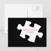 Carte postale Pièce manquante (Devant / Derrière)