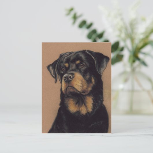 Carte postale Pièce originale Rottweiler (Debout devant)