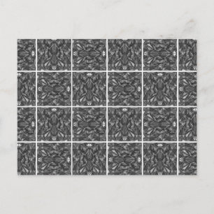Carte Postale PiecedLayered 2x2 BandW