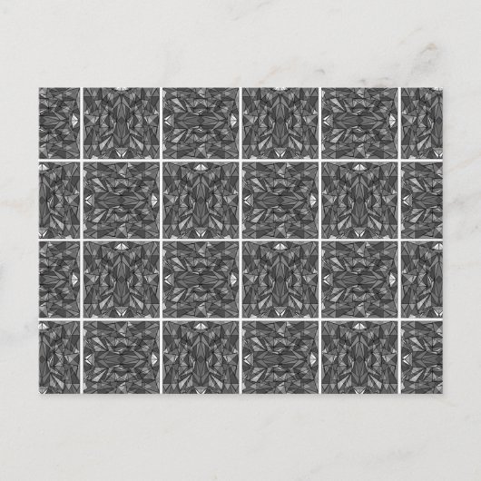 Carte Postale PiecedLayered 2x2 BandW (Devant)