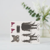 Carte Postale pièces de papier de poupée de chiot (Debout devant)