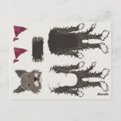 Carte Postale pièces de papier de poupée de chiot (Dos)