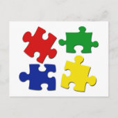 Carte postale Pièces de puzzle (Devant)