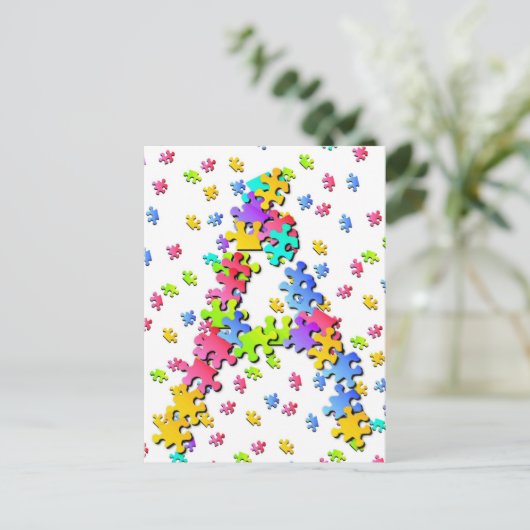 Carte Postale Pièces de puzzle - A (Debout devant)