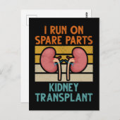 Carte Postale Pièces de rechange de transplantation rénale vinta (Devant / Derrière)