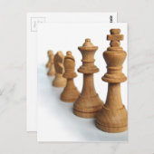 Carte Postale Pièces d'échecs (Devant / Derrière)
