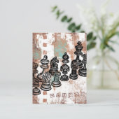 Carte postale Pièces d'échecs (Debout devant)