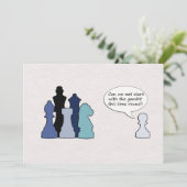Carte postale Pièces d'échecs amusantes (Debout devant)
