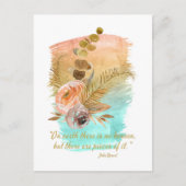 Carte Postale Pieces of Heaven Quote Boho Flowers  (Devant)