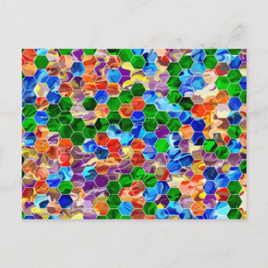 Carte postale PiecMême Hexagons Swirl (Devant)