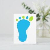 Carte Postale Pied Bébé bleu (Debout devant)