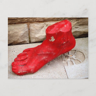 Carte Postale Pied rouge sculpté à Chicago