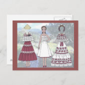 Carte postale Piedad of Panama Paper Doll (Devant / Derrière)