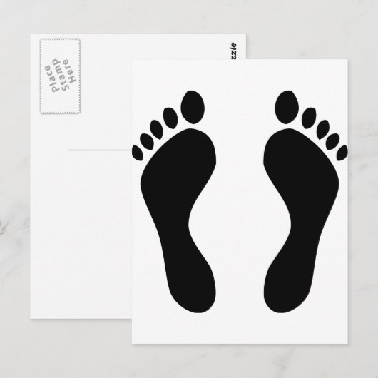 Carte Postale pieds (Devant / Derrière)