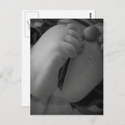 Carte Postale Pieds bébé (Devant / Derrière)