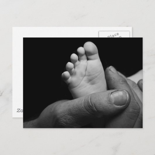Carte Postale pieds bébé (Devant / Derrière)